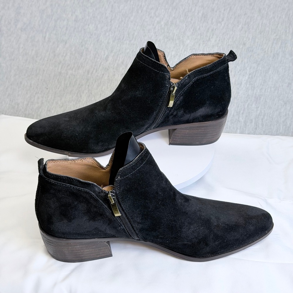 Sarto Franco Sarto Paivley Black Suede Ankle Boots Pointed Toe 12M A-PAIVLEY